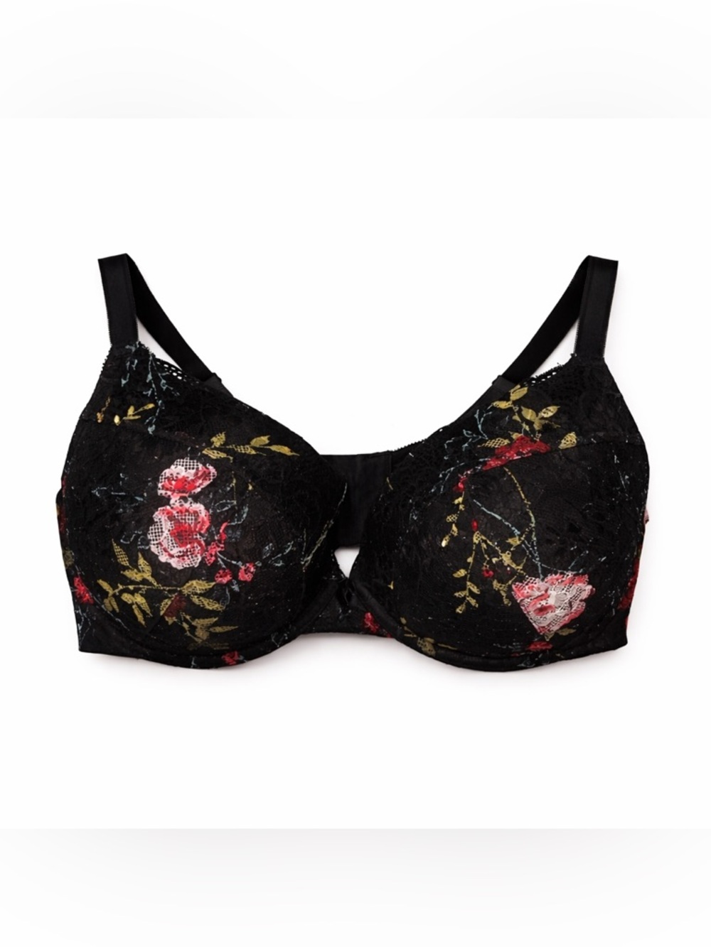 torrid Black Floral Push-Up Plunge Lace Bra 42DDD